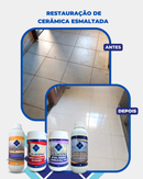 POLIDOR ESMALTE SOLUCIONA 1KG (Ultilizado com politriz, remove manchas em superfícies esmaltadas. Brilho intenso e definitivo!) - Soluciona Restauração de Pisos