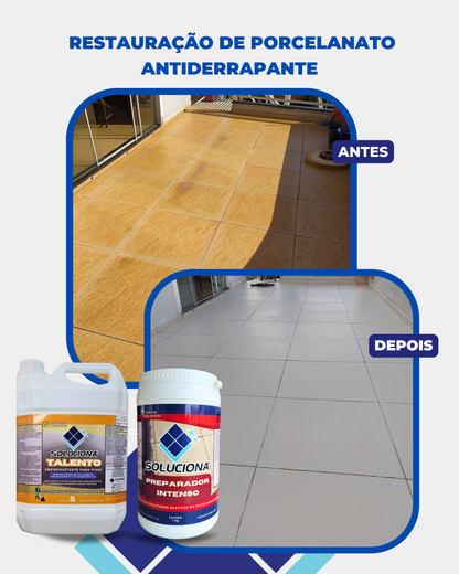DESINCRUSTANTE TALENTO 5L (Detergente para desencardimento de pisos e pós-obra. Remove resíduos de cimento) - Soluciona Restauração de Pisos
