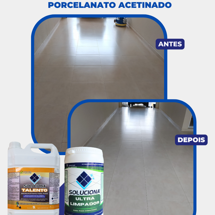 ULTRA LIMPADOR  SOLUCIONA ESMALTADO 1KG (Limpador esfoliante, elimina encardimento sem danos ao esmalte) - Soluciona Restauração de Pisos