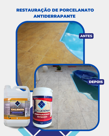 DESINCRUSTANTE TALENTO 5L (Detergente para desencardimento de pisos e pós-obra. Remove resíduos de cimento) - Soluciona Restauração de Pisos