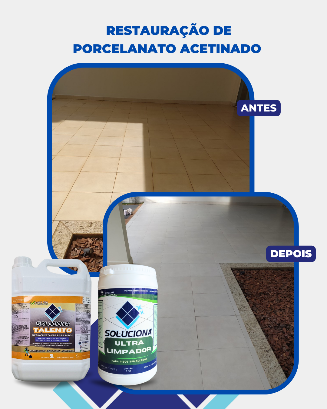 ULTRA LIMPADOR  SOLUCIONA ESMALTADO 1KG (Limpador esfoliante, elimina encardimento sem danos ao esmalte) - Soluciona Restauração de Pisos