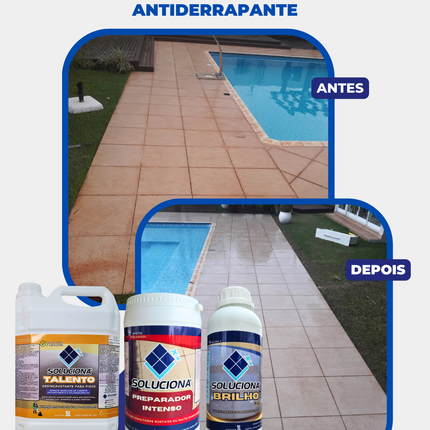 DESINCRUSTANTE TALENTO 5L (Detergente para desencardimento de pisos e pós-obra. Remove resíduos de cimento) - Soluciona Restauração de Pisos