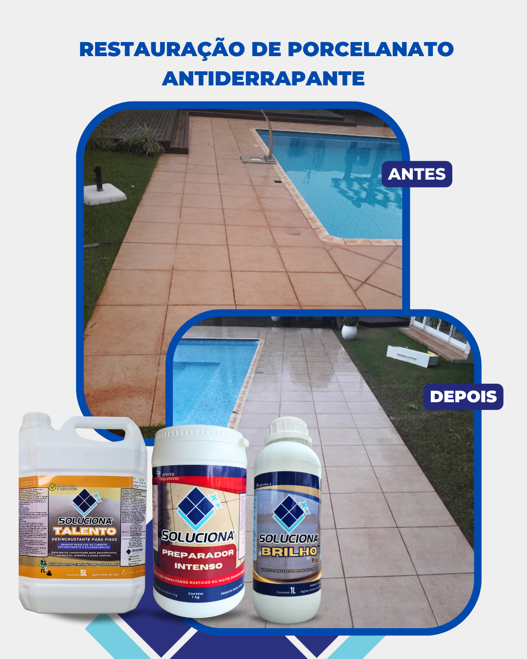 DESINCRUSTANTE TALENTO 5L (Detergente para desencardimento de pisos e pós-obra. Remove resíduos de cimento) - Soluciona Restauração de Pisos