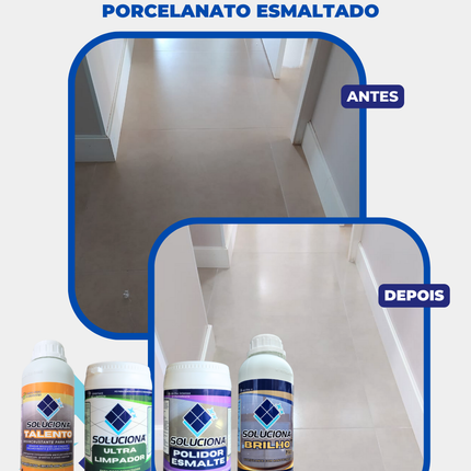 VITRIFICANTE SOLUCIONA BRILHO PLUS+ 5L (Vitrificante e Cristalizante para aumento do brilho e resistência dos revestimentos) - Soluciona Restauração de Pisos