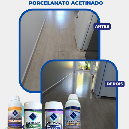 ULTRA LIMPADOR  SOLUCIONA ESMALTADO 1KG (Limpador esfoliante, elimina encardimento sem danos ao esmalte) - Soluciona Restauração de Pisos