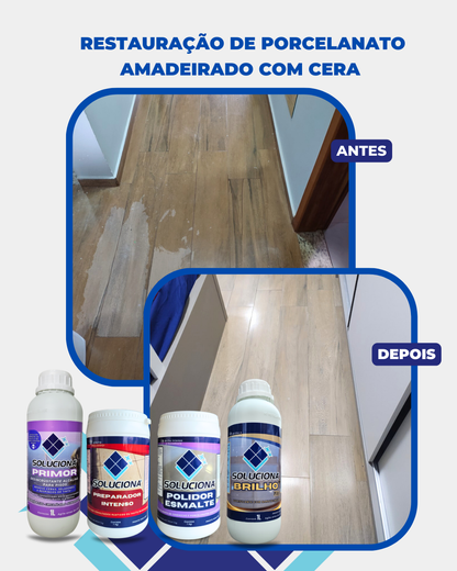 DESINCRUSTANTE ALCALINO PRIMOR 5L (Detergente alcalino para desencardimento de pisos sensíveis/ Removedor de ceras e resinas base d'água) - Soluciona Restauração de Pisos