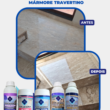 VITRIFICANTE SOLUCIONA BRILHO PLUS+ 5L (Vitrificante e Cristalizante para aumento do brilho e resistência dos revestimentos) - Soluciona Restauração de Pisos