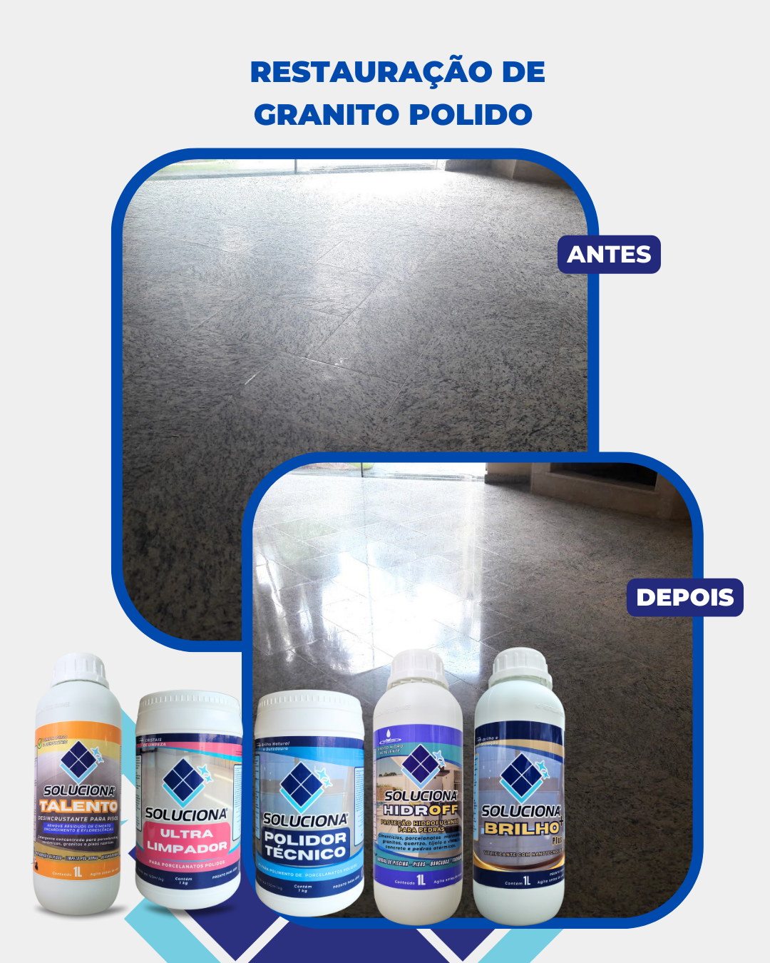 VITRIFICANTE SOLUCIONA BRILHO PLUS+ 5L (Vitrificante e Cristalizante para aumento do brilho e resistência dos revestimentos) - Soluciona Restauração de Pisos