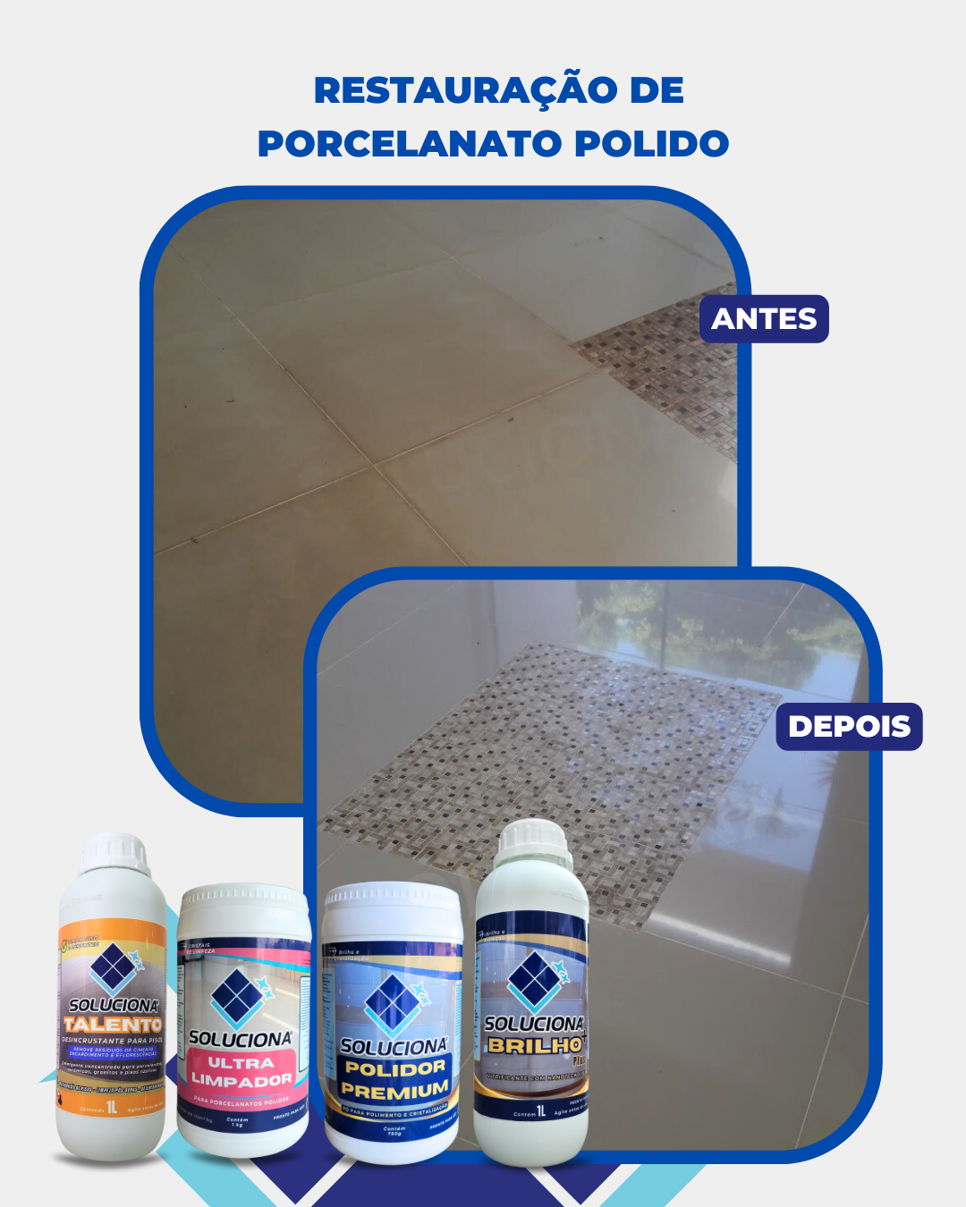 VITRIFICANTE SOLUCIONA BRILHO PLUS+ 5L (Vitrificante e Cristalizante para aumento do brilho e resistência dos revestimentos) - Soluciona Restauração de Pisos