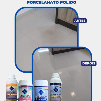 POLIDOR PREMIUM 750G (Removedor de manchas com alta performance para porcelanatos e pedras polidas) - Soluciona Restauração de Pisos
