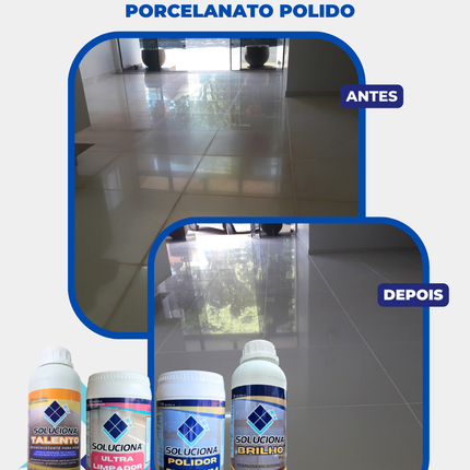 DESINCRUSTANTE TALENTO 1L (Detergente para desencardimento de pisos e pós-obra. Remove resíduos de cimento) - Soluciona Restauração de Pisos