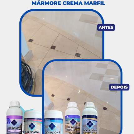 ULTRA LIMPADOR SOLUCIONA POLIDO 1KG (Limpador em pó para superfícies polidas) - Soluciona Restauração de Pisos