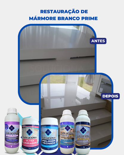 VITRIFICANTE SOLUCIONA BRILHO PLUS+ 5L (Vitrificante e Cristalizante para aumento do brilho e resistência dos revestimentos) - Soluciona Restauração de Pisos