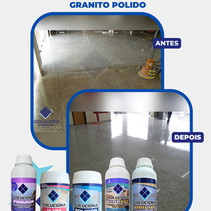 POLIDOR TÉCNICO SOLUCIONA 1KG (Polidor universal, utilizado com politriz elimina manchas de superfícies cerâmicas e polidas) - Soluciona Restauração de Pisos