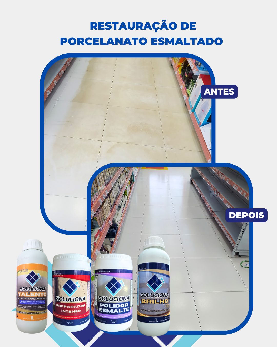 DESINCRUSTANTE TALENTO 5L (Detergente para desencardimento de pisos e pós-obra. Remove resíduos de cimento) - Soluciona Restauração de Pisos