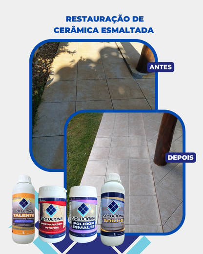 DESINCRUSTANTE TALENTO 5L (Detergente para desencardimento de pisos e pós-obra. Remove resíduos de cimento) - Soluciona Restauração de Pisos