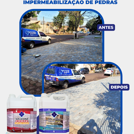 SOLUCIONA HIDROFF 5L (Impermeabilizante sem cheiro e sem cor, proteção invisível para superfícies polidas e rústicas) - Soluciona Restauração de Pisos