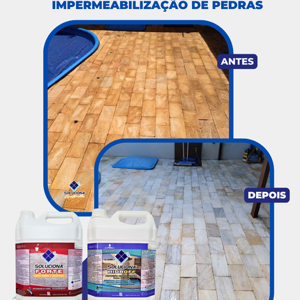 LIMPA PEDRA SOLUCIONA FORTE 5L - Soluciona Restauração de Pisos