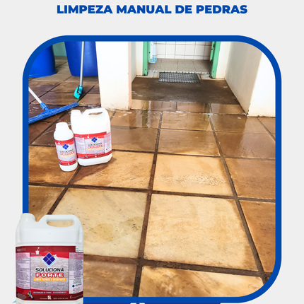 LIMPA PEDRA SOLUCIONA FORTE 5L - Soluciona Restauração de Pisos