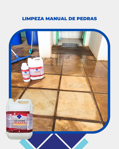 LIMPA PEDRA SOLUCIONA FORTE 5L - Soluciona Restauração de Pisos
