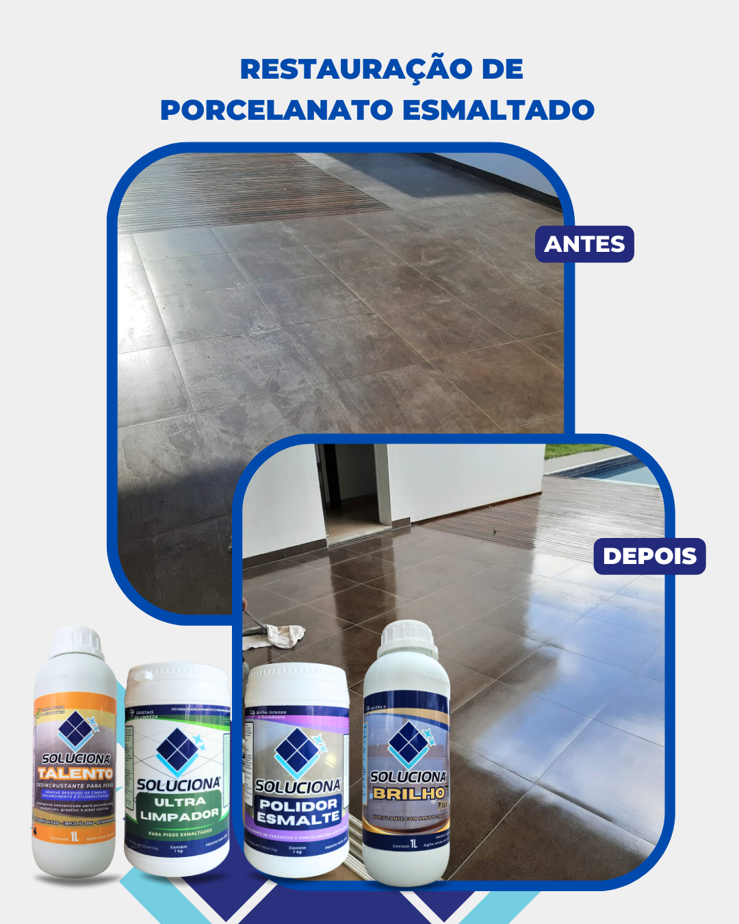 POLIDOR ESMALTE SOLUCIONA 1KG (Ultilizado com politriz, remove manchas em superfícies esmaltadas. Brilho intenso e definitivo!) - Soluciona Restauração de Pisos