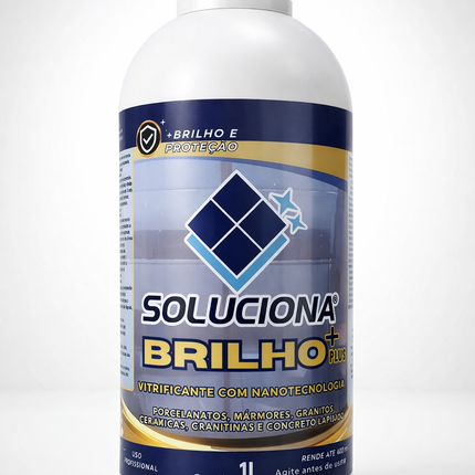 VITRIFICANTE SOLUCIONA BRILHO PLUS+ (Vitrificante e Cristalizante para aumento do brilho e resistência dos revestimentos) - Soluciona Restauração de Pisos