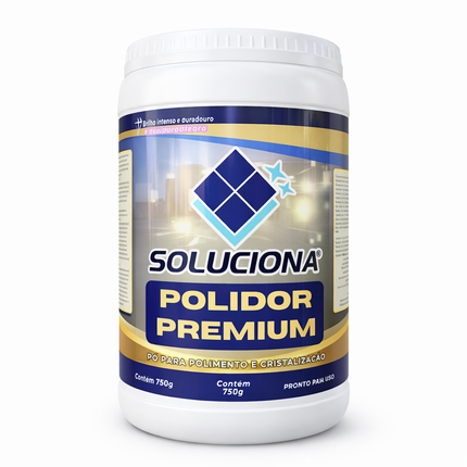 POLIDOR PREMIUM 750G (Removedor de manchas com alta performance para porcelanatos e pedras polidas) - Soluciona Restauração de Pisos