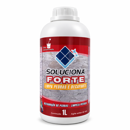LIMPA PEDRA SOLUCIONA FORTE 1L - Soluciona Restauração de Pisos
