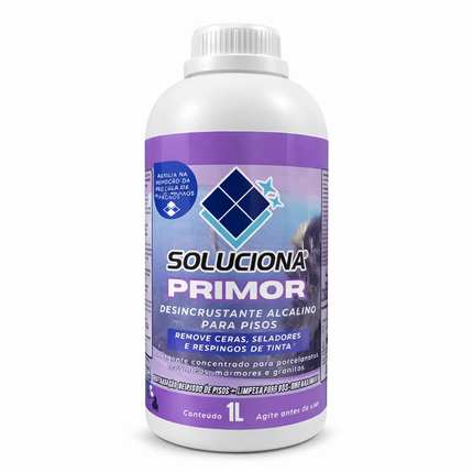 REMOVEDOR DE CERA PRIMOR 1L (Detergente alcalino para desencardimento de pisos sensíveis/ Removedor de ceras e resinas base d'água) - Soluciona Restauração de Pisos