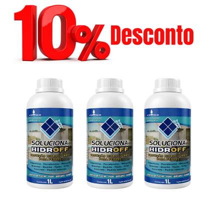 HIDROFF 1L (Impermeabilizante sem cheiro e sem cor, proteção invisível para superfícies polidas e rústicas) - Soluciona Restauração de Pisos