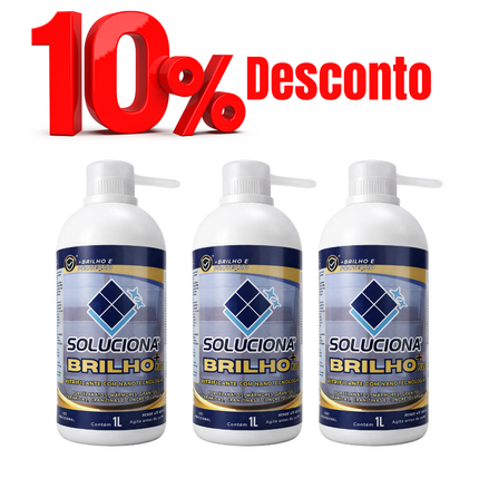 VITRIFICANTE SOLUCIONA BRILHO PLUS+ (Vitrificante e Cristalizante para aumento do brilho e resistência dos revestimentos) - Soluciona Restauração de Pisos