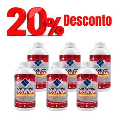 LIMPA PEDRA SOLUCIONA FORTE 1L - Soluciona Restauração de Pisos