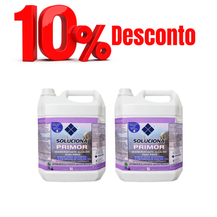 REMOVEDOR DE CERA PRIMOR 5L (Detergente alcalino para desencardimento de pisos sensíveis/ Removedor de ceras e resinas base d'água) - Soluciona Restauração de Pisos