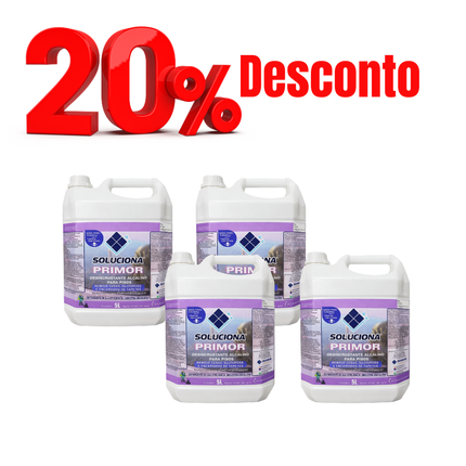 REMOVEDOR DE CERA PRIMOR 5L (Detergente alcalino para desencardimento de pisos sensíveis/ Removedor de ceras e resinas base d'água) - Soluciona Restauração de Pisos