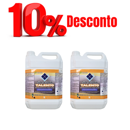 DESINCRUSTANTE TALENTO 5L (Detergente para desencardimento seguro de pisos e pós-obra. Remove resíduos de cimento) - Soluciona Restauração de Pisos