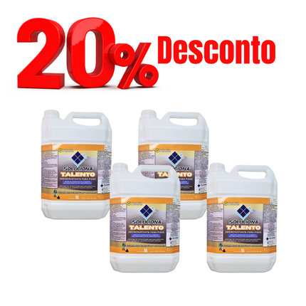 DESINCRUSTANTE TALENTO 5L (Detergente para desencardimento seguro de pisos e pós-obra. Remove resíduos de cimento) - Soluciona Restauração de Pisos