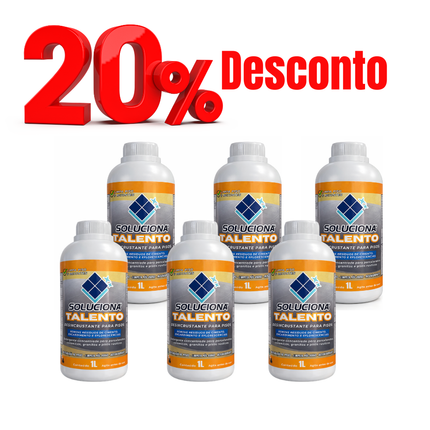 DESINCRUSTANTE TALENTO 1L (Detergente para desencardimento de pisos e pós-obra. Remove resíduos de cimento) - Soluciona Restauração de Pisos