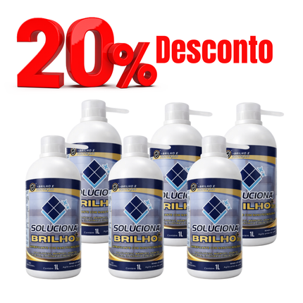VITRIFICANTE SOLUCIONA BRILHO PLUS+ (Vitrificante e Cristalizante para aumento do brilho e resistência dos revestimentos) - Soluciona Restauração de Pisos