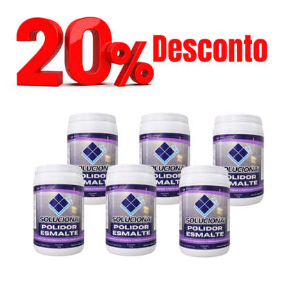 POLIDOR ESMALTE SOLUCIONA 1KG (Ultilizado com politriz, remove manchas em superfícies esmaltadas. Brilho intenso e definitivo!) - Soluciona Restauração de Pisos