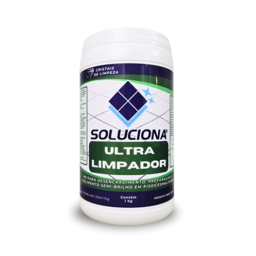 ULTRA LIMPADOR  SOLUCIONA ESMALTADO 1KG (Limpador esfoliante, elimina encardimento sem danos ao esmalte) - Soluciona Restauração de Pisos