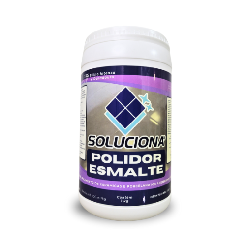 POLIDOR ESMALTE SOLUCIONA 1KG (Ultilizado com politriz, remove manchas em superfícies esmaltadas. Brilho intenso e definitivo!) - Soluciona Restauração de Pisos